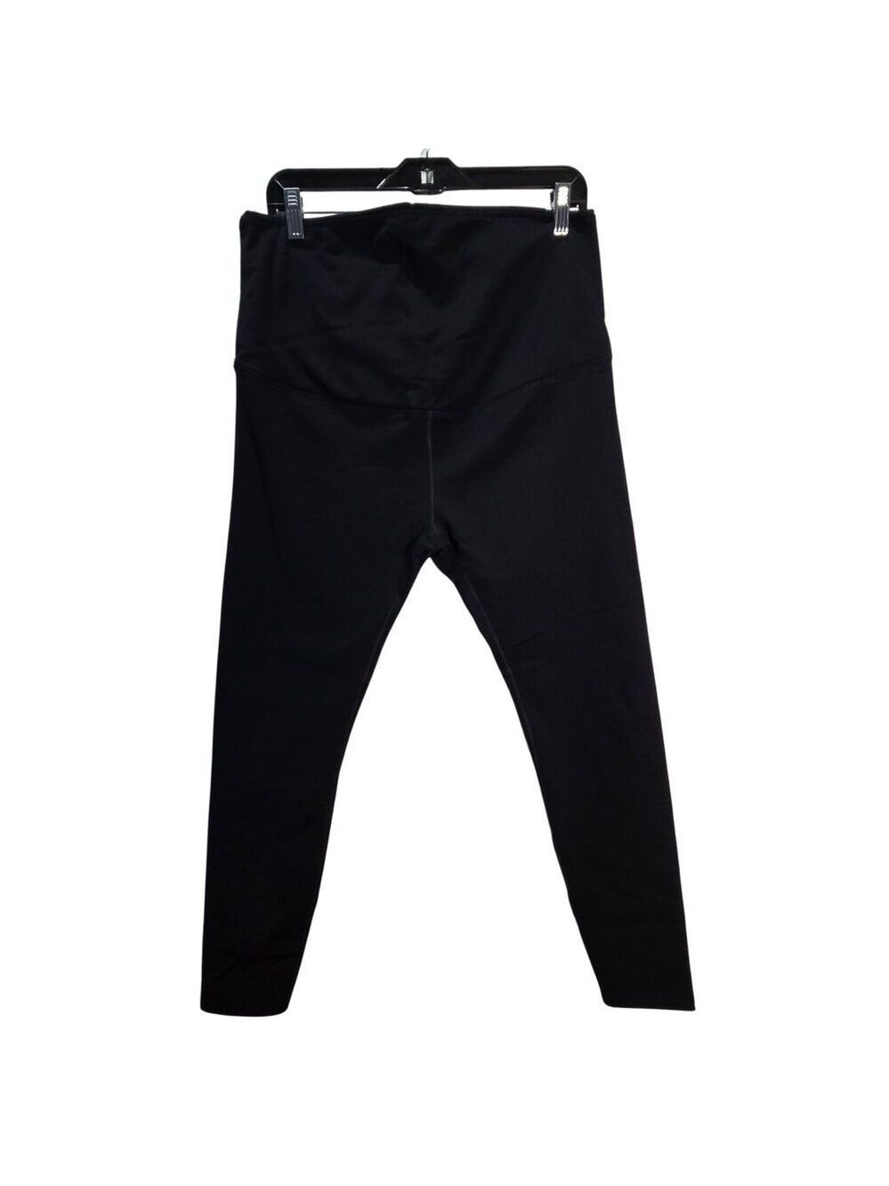 NWOT | Black High Waisted Maternity Support Leggings Activewear Thick Knit | Lar